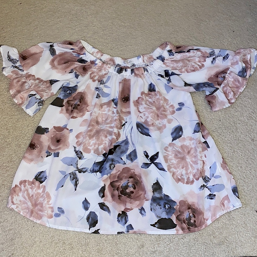 Sienna Sky Off-Shoulder Floral Blouse